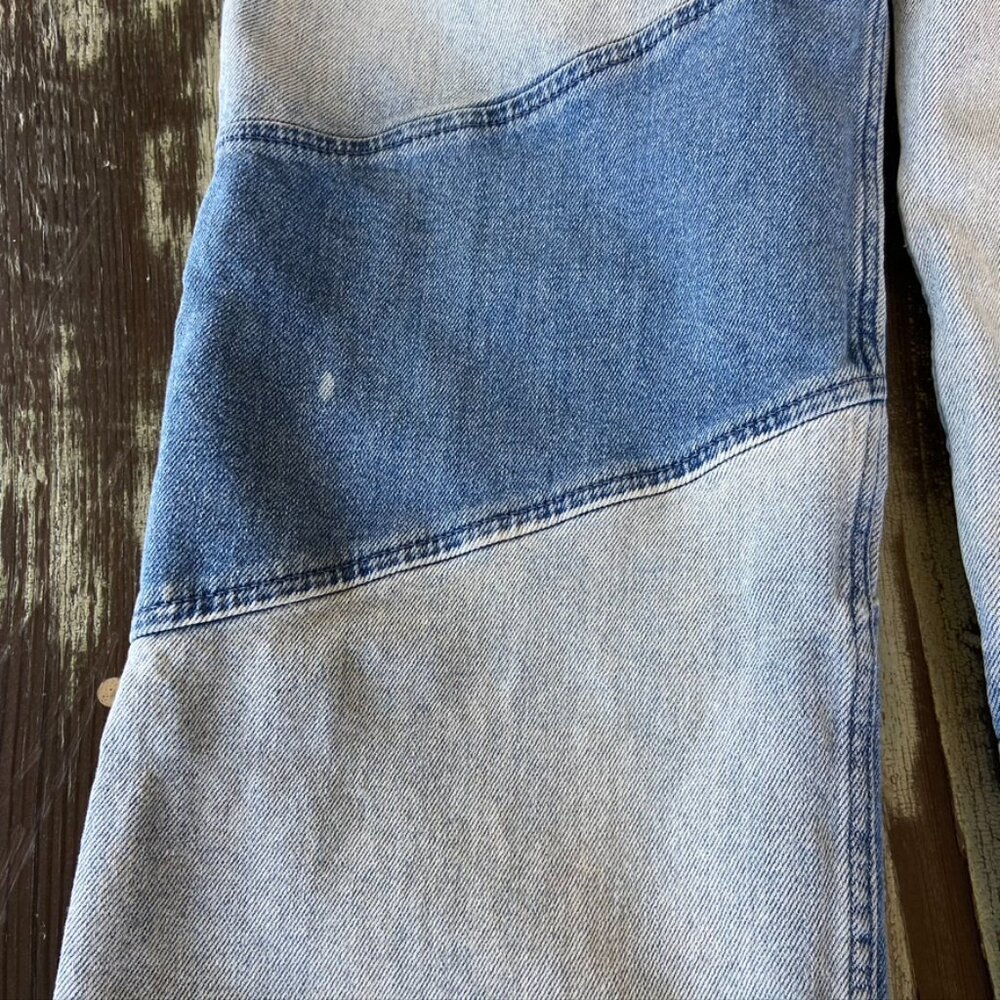 90's Y2K Hollister High Rise Dad Jeans Two Tone Acid Wash Sz 7R - Picture 4 of 7